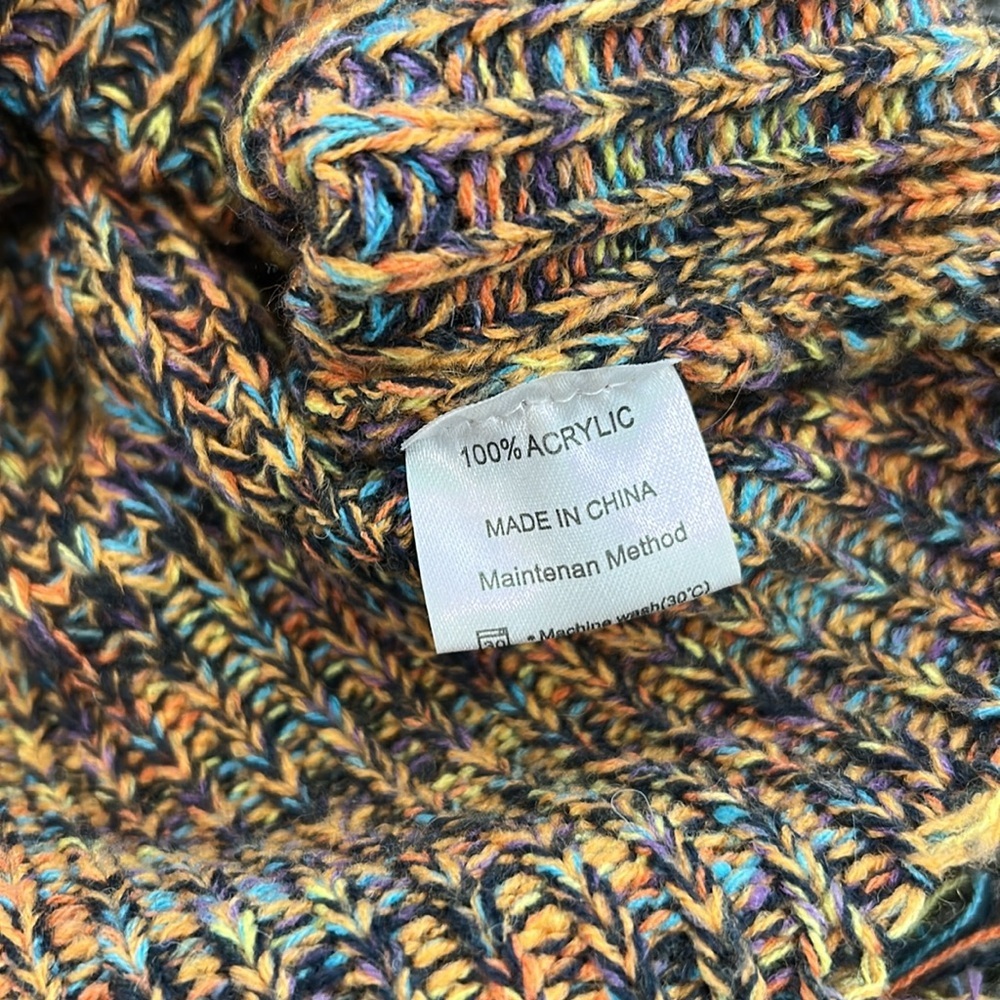 leani • rainbow distressed hem sweater size small - Picture 9 of 10